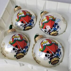 Vintage Mickey unlimited Krebs Mickey Glass Ornament Hand Painted Made in USA